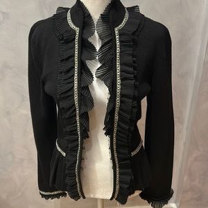 White House Black Market Lace Trim Blazer